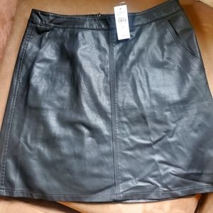 NWT LOFT Faux leather mini skirt